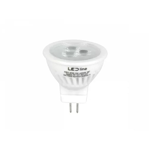 MR11 LED-fényforrás, 10/14 V AC/DC, 3 W, Természetes fehér, 5 év garancia NW 4000K 330lm, LL-248146-II SpectrumLED