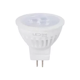   MR11 LED-fényforrás, 10/14 V AC/DC, 3 W, Hideg fehér, 5 év garancia CW 6500K 330lm, LL-248153-II SpectrumLED