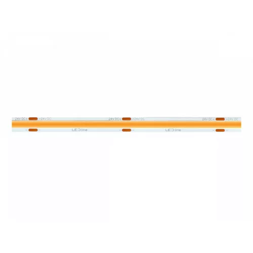 LED-szalag, COB, 1600 LED, 24 V DC, 8 W/m, IP20, meleg fehér, 5 év garancia, kiszerelés (5 méter)