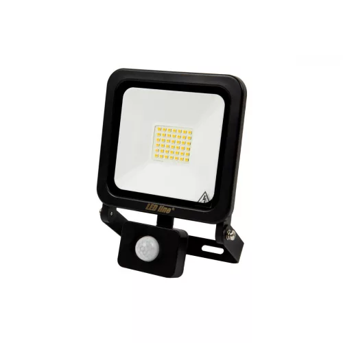PRIME mozgásérzékelős LED-reflektor, 120°, IP65, 30 W, Hideg fehér, fekete LL-477019 LED line