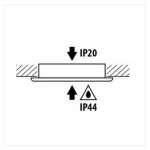 Ultralux bútorba süllyeszthető LED Spot 230V AC, 4W, 4200K, 330 lumen, IP44, KRÓM LML220442CH