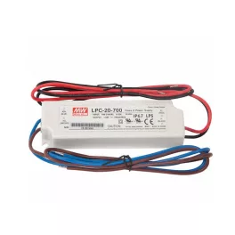   Mean Well LPC-20-700 Áramgenerátoros LED-tápegység, 90-30 V DC, IP67
