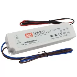Mean Well LPV-60-12 LED-tápegység, 12 V DC, IP67