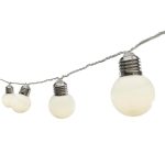 Home LP 20/WW LED-es villanykörte fényfüzér, 9,5 m / 20 db melegfehér LED, villanykörte búra, állófényű, átlátszó vezeték, adapter, kül- és beltéri kivitel, LP_20_WW