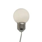 Home LP 20/WW LED-es villanykörte fényfüzér, 9,5 m / 20 db melegfehér LED, villanykörte búra, állófényű, átlátszó vezeték, adapter, kül- és beltéri kivitel, LP_20_WW