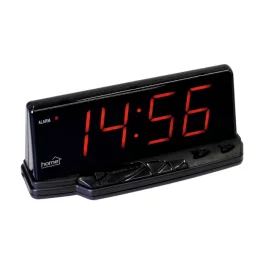   Home LTC 02 digitális LED ébresztőóra, 46 mm magas időkijelzés, állítható fényerő, ébresztés sípolással, szundifunkcióval, elemes vagy hálózati tápellátás, LTC_02