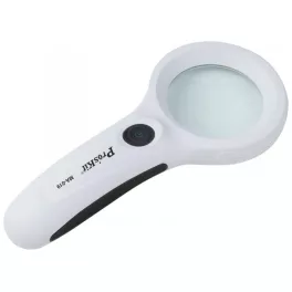   Home MA-019 kézi nagyító világítással, bankjegyvizsgáló, 56 mm átmérő, 3x nagyítás, MA-019