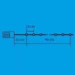 Home MLC 10/CS mini LED-es csillag fényfüzér, 0,9 m / 10 db melegfehér LED, állófényű, átlátszó vezeték, elemes, beltéri kivitel, MLC_10_CS