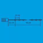 Home MLC 10/CS mini LED-es csillag fényfüzér, 0,9 m / 10 db melegfehér LED, állófényű, átlátszó vezeték, elemes, beltéri kivitel, MLC_10_CS