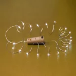 Home MLD 20/WW micro LED-es fényfüzér, 2 m / 20 db melegfehér micro LED, állófényű, átlátszó vezeték, gombelemes, dugó alakú elemtartó, beltéri kivitel