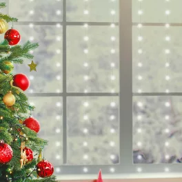   Home MLF 200/WH micro LED-es fényfüggöny, 3x2 m / 200 db hidegfehér micro LED, 8 fényprogram, távirányító, USB csatlakozó, beltéri kivitel, MLF_200_WH