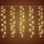 Home MLF 300/WW micro LED-es cluster fényfüggöny, 3x0,5 m / 300 db melegfehér micro LED, 8 fényprogram, távirányító, hálózati adapter, kül- és beltéri kivitel, MLF_300_WW
