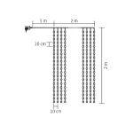 Home MLF 400/WW micro LED-es fényfüggöny, 2x2 m / 400 db melegfehér micro LED, átlátszó vezeték, hálózati adapter, kül- és beltéri kivitel, MLF_400_WW