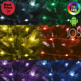   Home ML 100 RGB SMART micro LED-es fényfüzér, 10 m / 100 db RGB micro LED, applikációval vezérelhető, USB csatlakozó, beltéri kivitel, ML_100_RGB_SMART