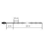 Home ML 112 RGB micro LED-es fényfüzér, 10 m / 100 db RGB micro LED, 12 fényprogram, távirányító, USB csatlakozó, kül- és beltéri kivitel, ML_112_RGB