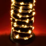 Home ML 120/WW micro LED-es fényfüzér-köteg, 120 db melegfehér micro LED, 6 ágú, vékony, ezüstszínű vezeték, hálózati adapter, kül- és beltéri kivitel, ML_120_WW