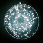 Home ML 160/WH micro LED-es fényfüzér, 15,9 m / 160 db hidegfehér micro LED, állófényű, vékony vezeték, hálózati adapter, kül- és beltéri kivitel, ML_160_WH