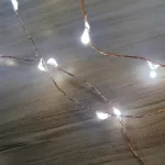Home ML 160/WH micro LED-es fényfüzér, 15,9 m / 160 db hidegfehér micro LED, állófényű, vékony vezeték, hálózati adapter, kül- és beltéri kivitel, ML_160_WH