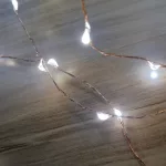 Home ML 160/WH micro LED-es fényfüzér, 15,9 m / 160 db hidegfehér micro LED, állófényű, vékony vezeték, hálózati adapter, kül- és beltéri kivitel, ML_160_WH