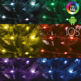   Home ML 200 RGB SMART micro LED-es fényfüzér, 20 m / 200 db RGB micro LED, applikációval vezérelhető, USB csatlakozó, beltéri kivitel, ML_200_RGB_SMART