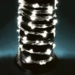 Home ML 200/WH micro LED-es fényfüzér-köteg, 200 db hidegfehér micro LED, 10 ágú, vékony, ezüstszínű vezeték, hálózati adapter, kül- és beltéri kivitel, ML_200_WH