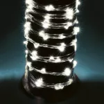 Home ML 200/WH micro LED-es fényfüzér-köteg, 200 db hidegfehér micro LED, 10 ágú, vékony, ezüstszínű vezeték, hálózati adapter, kül- és beltéri kivitel, ML_200_WH