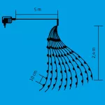 Home ML 250G/WW micro LED-es fényfüzér-köteg, 250 db melegfehér micro LED, 10 ágú, vékony, zöld színű vezeték, hálózati adapter, kül- és beltéri kivitel, ML_250G_WW