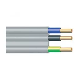   CYMY kábel falvezeték 3x1,5mm2 szürke lapos PVC szigetelésű tömör réz erű (CYMY falvezeték-RÉZ) YDYt (MMFAL) MMCU