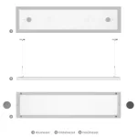 Modee LED Panel PMMA 300x1500mm 50W 4000K PHILIPS driver (5000 lumen)