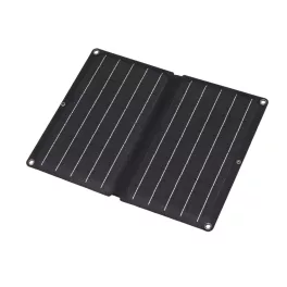   HOME MSC10W hordozható napelemes USB töltő, összecsukható, 10Watt, 2xUSB, LED töltésjelző, felakasztható, tartozék karabinerekkel