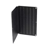 HOME MSC10W hordozható napelemes USB töltő, összecsukható, 10Watt, 2xUSB, LED töltésjelző, felakasztható, tartozék karabinerekkel