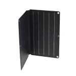 HOME MSC10W hordozható napelemes USB töltő, összecsukható, 10Watt, 2xUSB, LED töltésjelző, felakasztható, tartozék karabinerekkel