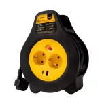 Technik Professional Kábeldob 2 utas 10m +1 x USB-A +1 x USB-C 1,5mm2 16A