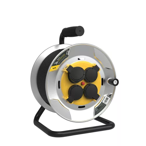 Technik Industrial Kábeldob 4-er 25m 1,5mm2 H07RN-F (IP44) 16A Fémház