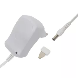   Home MW MA06/G+ hálózati adapter, 600 mA áramfelvételig, ideális 3-12 V-os készülékekhez, szabályozható feszültség, LED visszajelző, fix csatlakozó, MW_MA06_G_