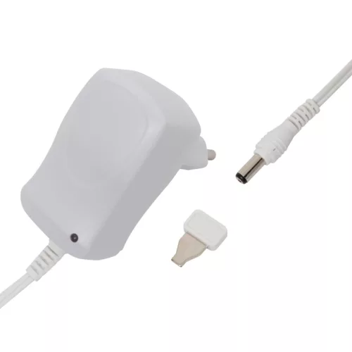 Home MW MA06/G+ hálózati adapter, 600 mA áramfelvételig, ideális 3-12 V-os készülékekhez, szabályozható feszültség, LED visszajelző, fix csatlakozó, MW_MA06_G_