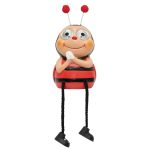 Home MX645 napelemes kerti lámpa, katica forma, 2 db hidegfehér LED, políresin, 40 mAh akkumulátor (NiMH), kültéri, beltéri, MX645