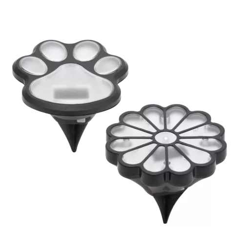 HOME MX674 napelemes kerti lámpa, tappancs, virág, 12db/display, 1db melegfehér LED, cserélhető akkumulátor