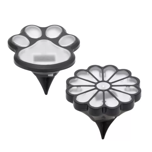 HOME MX674 napelemes kerti lámpa, tappancs, virág, 12db/display, 1db melegfehér LED, beépített akkumulátor