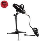 SAL M 12 stúdiómikrofon-szett, stabil asztali állvány, rezgéscsillapított, kondenzátormikrofon, kardioid iránykarakterisztika, XLR, M_12