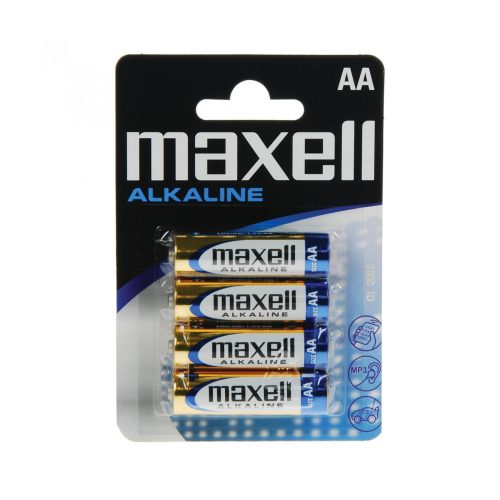 Maxell LR6 AA elem, alkáli, ceruza, 1,5V, 4 db/csomag, Maxell_LR6