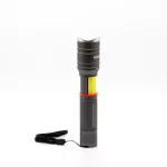 NEBO NEB-6746-G TAC SLYDE zseblámpa, 300 lumen, zoom, alumínium burkolat, IPX4, 5 féle üzemmód, elemes működés