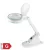Home NKLL 06 LED nagyítós asztali lámpa, 30 hidegfényű LED, 6500 K, 400 lm, 3 dioptria nagyítás, 12 dioptria másodlagos lencse, NKLL_06