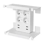 Home NV41USB tálcás USB-s elosztó, 4 földelt aljzat, 4 USB aljzat össz. 1,9A, elforgatható csatlakozódugó, max.3680W,