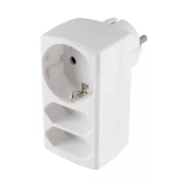   Home NV 131/WH hálózati elosztó, 3 aljzat, 2 EURO aljzat, 1 védőérintkezős aljzat (max. 3680W), fehér