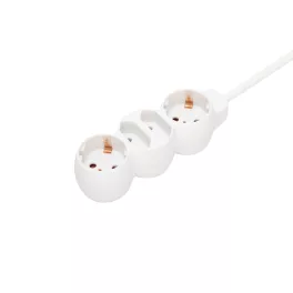   Home NV 14/WH hálózati elosztó, 1,5 m, H05VV-F 3G1,0 mm2 kábel, IP 20 kivitel, 2 védőérintkezős és 2 euro aljzat, max. 3500W, fehér