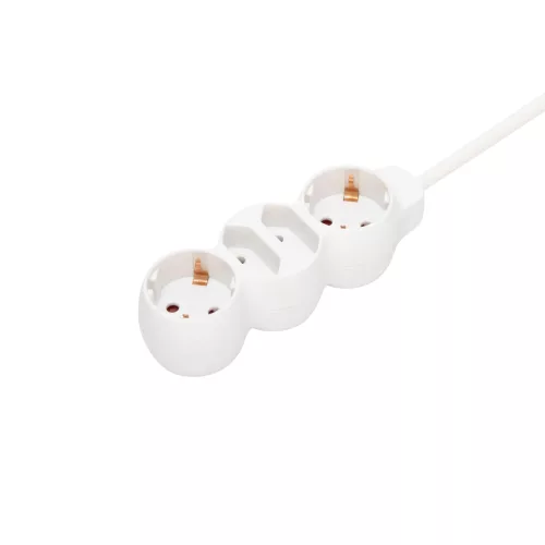 Home NV 14/WH hálózati elosztó, 1,5 m, H05VV-F 3G1,0 mm2 kábel, IP 20 kivitel, 2 védőérintkezős és 2 euro aljzat, max. 3500W, fehér