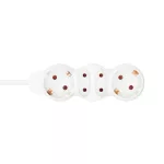 Home NV 14/WH hálózati elosztó, 1,5 m, H05VV-F 3G1,0 mm2 kábel, IP 20 kivitel, 2 védőérintkezős és 2 euro aljzat, max. 3500W, fehér