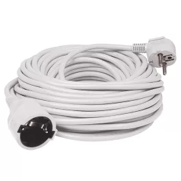   Home NV 2-20/WH/1,5 hosszabító, 20 m, H05VV-F 3G1,5 mm2 kábel, IP 20 kivitel, 250V~/16A/3680W, pipa alakú dugó és egyenes lengő aljzat, fehér színű