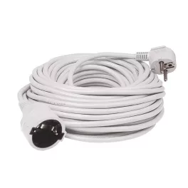   Home NV 2-3/WH/1,5 hosszabító, 3 m, H05VV-F 3G1,5 mm2 kábel, IP 20 kivitel, 250V~/16A/3680W, pipa alakú dugó és egyenes lengő aljzat, fehér színű